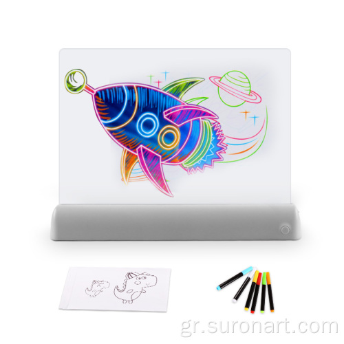 Πίνακας γραφής χονδρικής Erasable Preschool Kids Glowing Writing Board